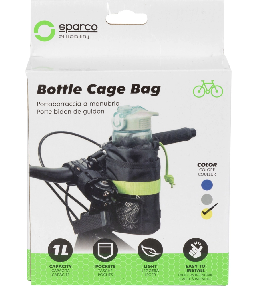 PORTA BORRACCIA PER BICICLETTA SPARCO IN MICROFIBRA , 12X8X8 CM